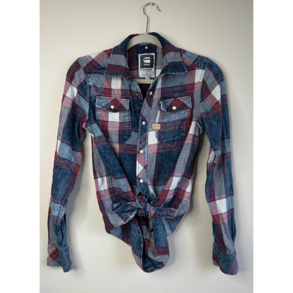 G-Star Raw 100% Cotton Plaid Shirt